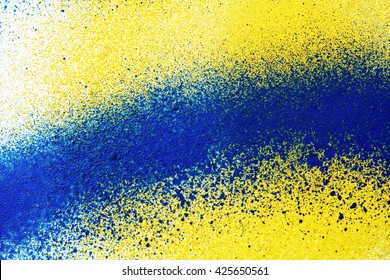 Download Spray Blue Yellow Paint On Wall Stock Photo Edit Now 425650561 Yellowimages Mockups