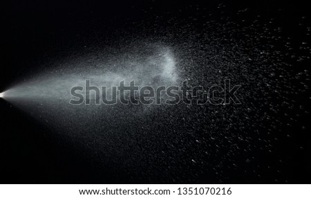 spray mist from a sprayer 