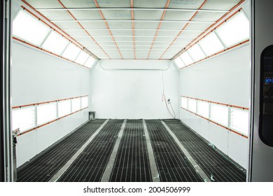 Spray paint cabinet for car body or vehicles painting or parts in a car repair station. service concept. - Powered by Shutterstock