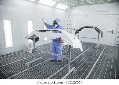 Spray Paint Cabinet In A Car Repair Station (Spray Booth)