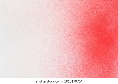 spray paint red white paper background 