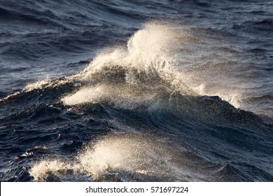 Spray Is Whipped Up By The Wind In The Drake Passage.