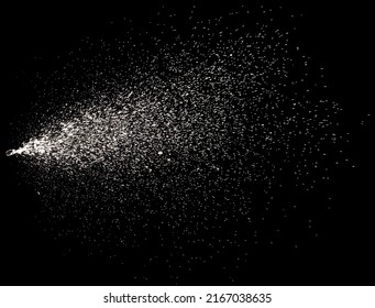 Sprayed water. Splashes and drops of water isolated on black background. - Shutterstock ID 2167038635