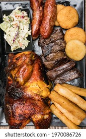 A Spread Of Various Delicious Cooked Meats To Be Served 