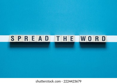 Spread the word - word concept on cubes
