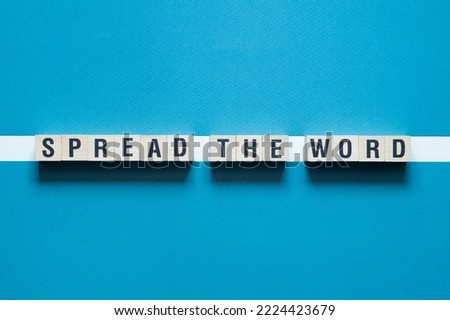 Spread the word - word concept on cubes