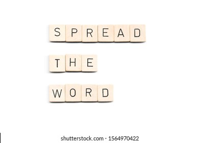 Spread The Word Word On White Background 