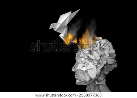 Spreading Dangerous Ideas and to propagate and instigating or inflame with destructive thoughts as a symbol of mental healyth or cognitive issues as negative thinking with 3D illustration elements.