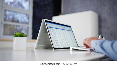 Spreadsheet Business Data Analyst Using Computer Screen