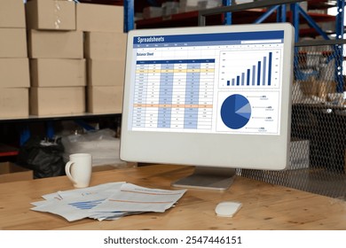 Spreadsheet document information financial startup concept. data and graphs in spreadsheet documents for online analysis project dashboard accounting digital snugly - Powered by Shutterstock