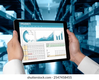 Spreadsheet document information financial startup concept. data and graphs in spreadsheet documents for online analysis project dashboard accounting digital snugly - Powered by Shutterstock