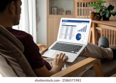 Spreadsheet document information financial startup concept. data and graphs in spreadsheet documents for online analysis project dashboard accounting digital snugly