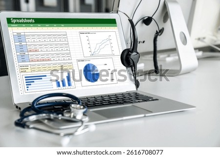 Spreadsheet document information financial startup concept. data and graphs in spreadsheet documents for online analysis project dashboard accounting digital snugly