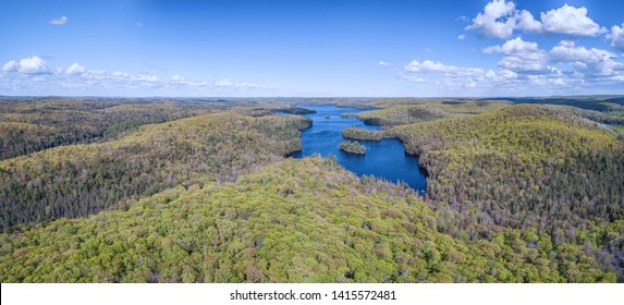 Spring Aerial Landscape In Northern Ontario Canada