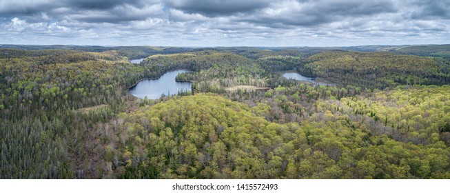 Spring Aerial Landscape In Northern Ontario Canada