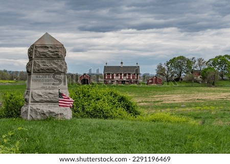 A Spring Afternoon at the High Water Mark, Gettysburg Pennsylvania USA, Gettysburg, Pennsylvania