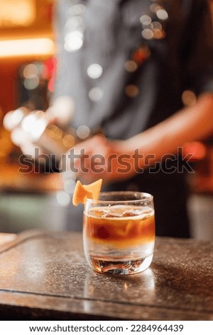 spring alcoholic cocktail on a black background