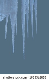 Spring Background With Icicles Melting In The Sun