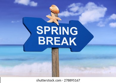 Spring Break On Beach And Sea In Summer On Vacation