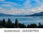 Spring Clouds over Flathead Lake in Northwestern Montana.