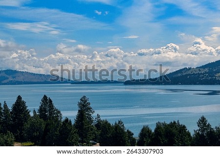 Spring Clouds over Flathead Lake in Northwestern Montana.