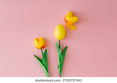 Composición primavera con huevo