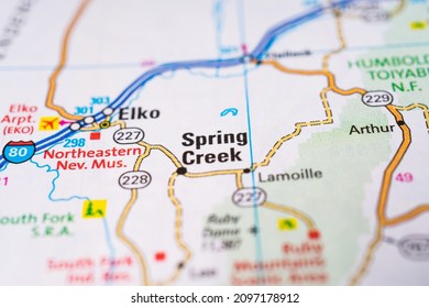 Spring Creek On The USA Map