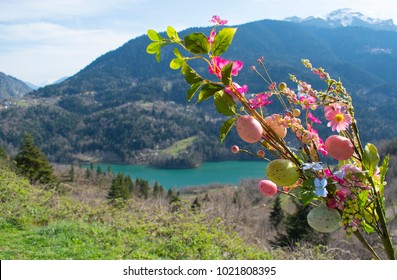 Spring Easter Nature In Lake Plastiras, Greece