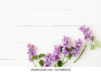 Spring Florals On White Shiplap Background Farmhouse