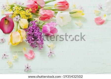 Similar – Image, Stock Photo Bouquet on a table in an outdoor cafe