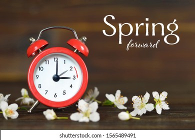Spring forward. Daylight Saving Time. Summer time change  - Shutterstock ID 1565489491