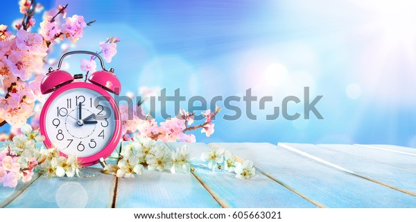 Spring Forward\
Time - Savings Daylight Concept\
\
