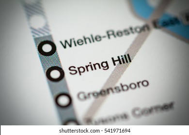 Spring Hill Station. Washington DC Metro Map.