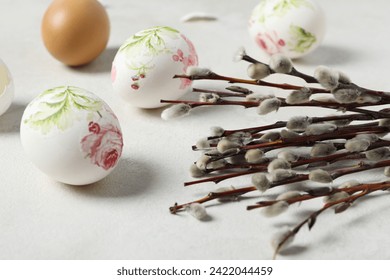 Spring holiday - Easter, concept of Easter with willow