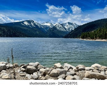 Spring at Lake Como in the Bitterroot Mountains Near Hamilton Montana.