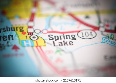 Spring Lake. Michigan. USA On A Geography Map.