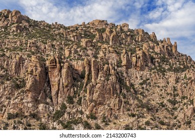 Spring Landscape Of The Hoodoos Of Chiricahua National Monument, Arizona, USA