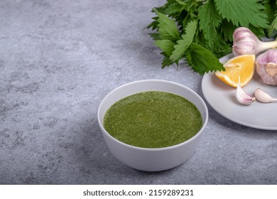 Spring Nettle Soup And Wild, Onion, Lemon