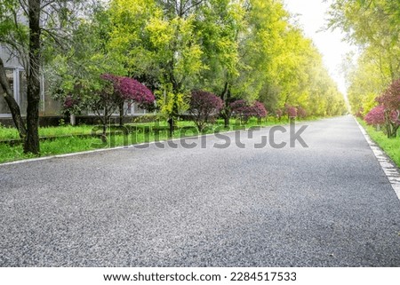 spring outing road green belt background material