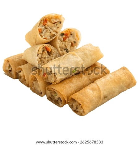 Spring rolls isolation on transparent background