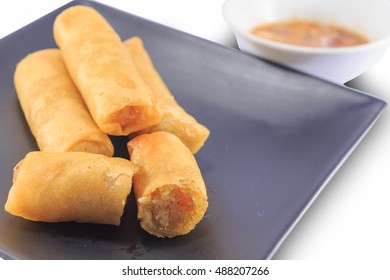 Spring Rolls Are One Of The Vegetarian Food That Was Popular In The Vegetarian Festival.