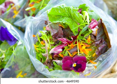 Spring Salad Mix With Edible Flowers