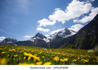 Spring Scenery In Ötztal Austria