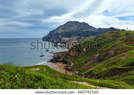 Similar – Image, Stock Photo Cantabrian coast with overcast sky