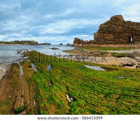 Similar – Image, Stock Photo Cantabrian coast with overcast sky