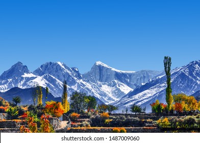 Spring season in the Hunza valley and glaciers