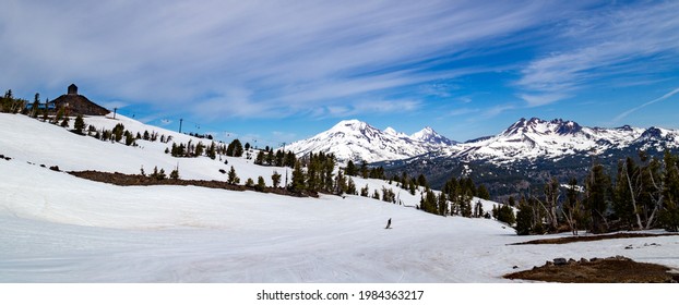 Spring Skiing On Mount Bachelor In Bend, Oregon