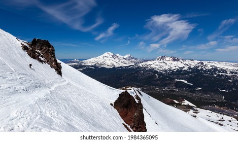 Spring Skiing On Mount Bachelor In Bend, Oregon