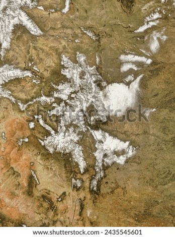 Spring snow in the Rockies. . Elements of this image furnished by NASA.
