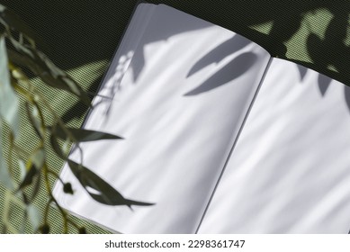 Premium Photo  Two black notebooks on a spring mock up isolated